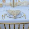 Clear Chargers With Gold Beaded Rim - Image 5