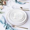 Clear Chargers With Gold Beaded Rim - Image 2