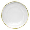 Clear Chargers With Gold Beaded Rim